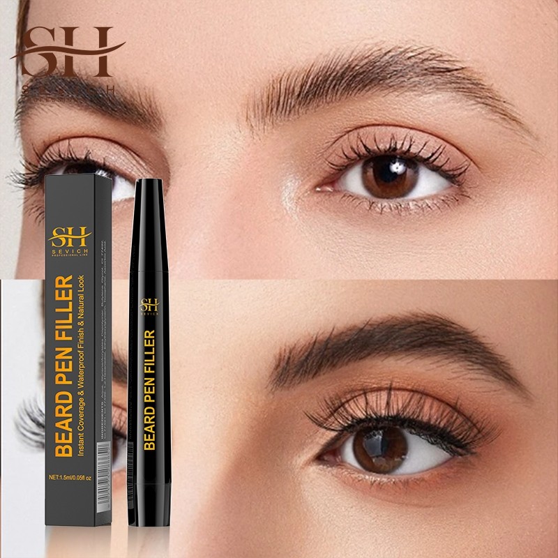 SEVICH Bút râu không thấm nước Beard Filler Pencil Giải pháp làm đầy râu tự nhiên tức thì Màu đen