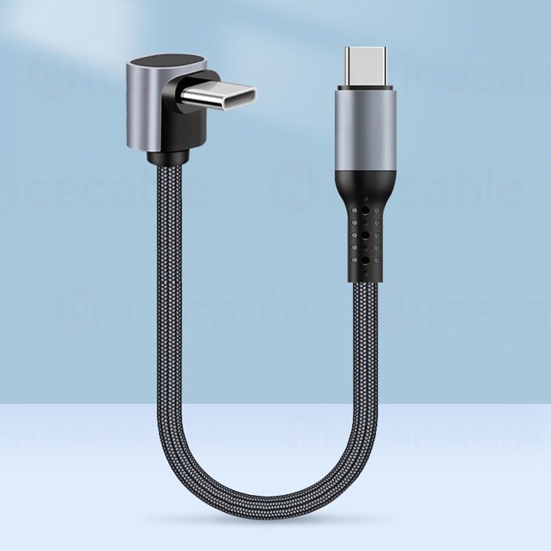 100W Cáp Dữ Liệu Sạc Siêu Nhanh Nylon Bện Stereo Khuỷu Tay USB / Loại C Sạc Điện Thoại Cáp Dữ Liệu Ngắn Cho Điện Thoại Power Bank