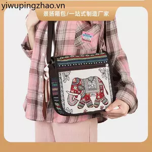 Yunnnanxi Phiên bản đôi Na Túi du lịch Túi vải đặc trưng Túi vải chéo nữ Unisex Multi-Zipper Nhà máy trực tiếp