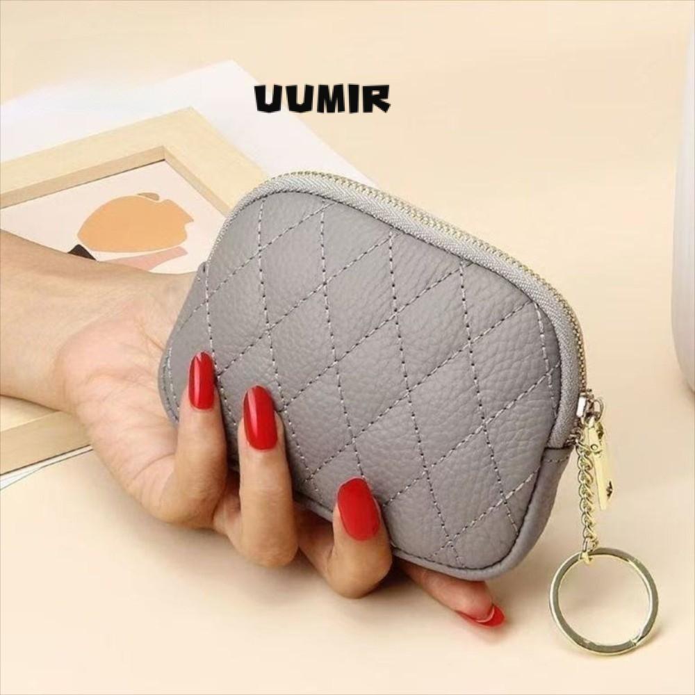 Ví đựng tiền xu Mini UUMIR, Ví dây kéo bằng da PU đa năng, Chìa khóa ô tô thông thường di động