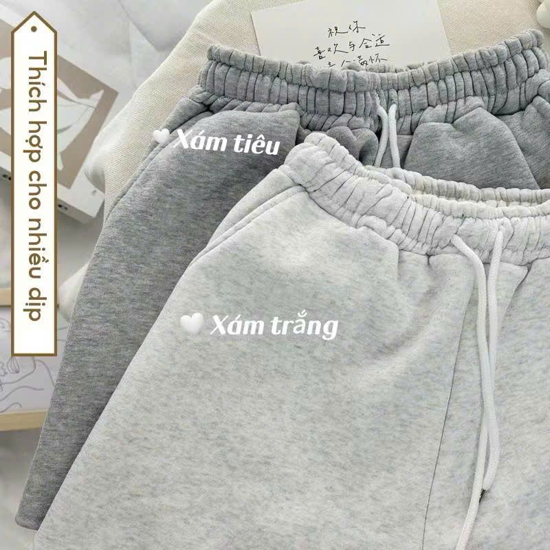 Quần đùi, quần short cạp chun chất liệu da cá mềm mịn lưng cao kèm dây rút kiều dáng trơn basic-thoitrangthubio