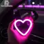 Nhíp Trái Tim Neon Đèn LED Năng Lượng Mặt Trời 1Pc Trang Trí Cửa Sổ Ô Tô Hoàn Hảo Tự Động Tặng VN