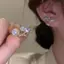AN.MART Zircon Bông Tai Ngọc Trai Cho Nữ Thời Trang Pha Lê Bông Tai Đinh Cưới Phụ Kiện Trang Sức Quà Tặng VN