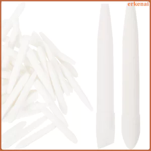 40 Chiếc Bút Sơn Bút Đánh Dấu Các Bộ Phận Thay Thế Vẽ Bút Đánh Dấu Nibs 3.95X0.50X0.50CM Trắng erkenai