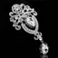 AN.MART Bạc Hoa Lớn Cô Dâu Thổ Cẩm Kim Cương Giả Pha Lê Diamante Cưới Thổ Cẩm Pin VN