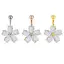 AN.MART Tinh Tế Zircon Thép Không Gỉ Cơ Thể Trang Sức Hoa Bụng Nút Nhẫn Dangling Piercings Phụ Kiện Dễ Thương Goth Nữ Gợi Cảm Rốn Xuyên VN