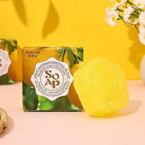 Simisi Lemon Handmade Tinh Dầu Xà Phòng Tắm Làm Sạch Mặt Hương Thơm Dưỡng Ẩm Xà Phòng Nam Nữ Làm Sạch Xà Phòng Tắm Phong Cách Mới