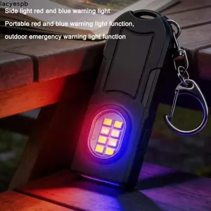 Đèn pin móc khóa LED LACYES, Đèn móc khóa Mini có độ sáng cao chống nước, bền có kẹp lưng di động nhẹ cắm trại Đèn treo ngoài trời