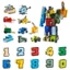 10 Đồ chơi Robot biến hình số - Đồ chơi Montessori giáo dục DIY cho trẻ em