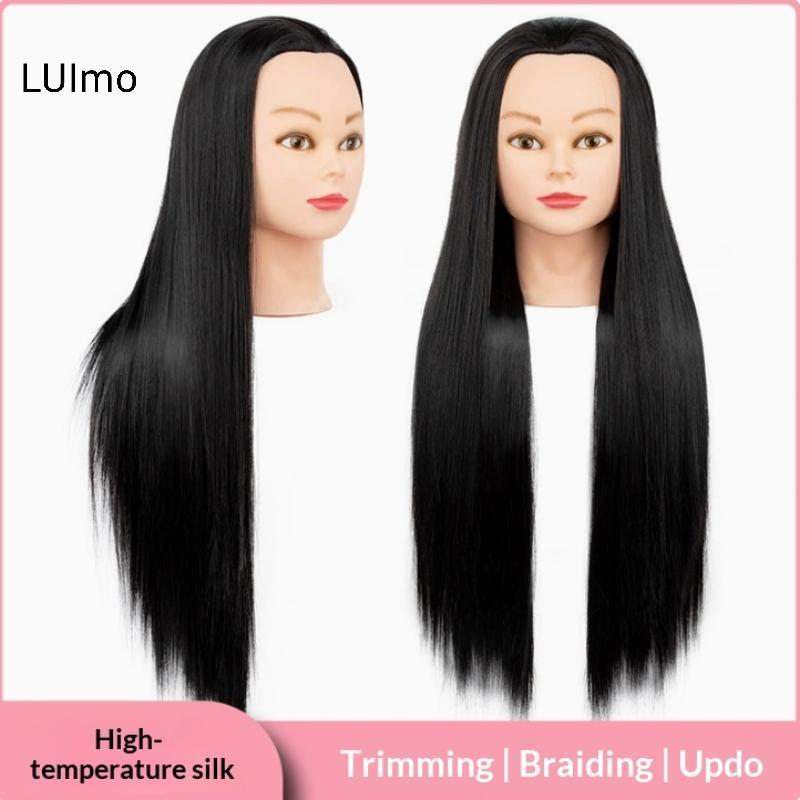 Đầu Mannequin LUImo với tóc tổng hợp 26 Inch bền để đào tạo trường làm đẹp lâu dài SBS