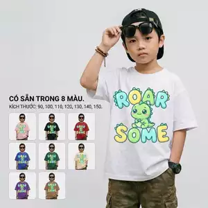 Áo phông trẻ em học sinh tiểu học Mặc hằng ngày Vải mềm mại