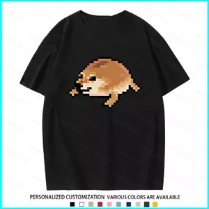 SY3 What the dog doing phim hoạt hình 220g áo thun cotton dày tay ngắn tee YS3
