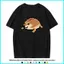 SY3 What the dog doing phim hoạt hình 220g áo thun cotton dày tay ngắn tee YS3
