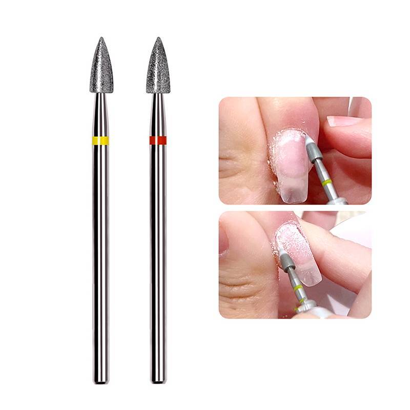 TVKR Mũi khoan móng tay 3 / 32 '' Đầu đạn Mũi móng tay Máy phay điện để làm móng tay Vòng biểu bì làm sạch Dụng cụ làm móng tay OIK