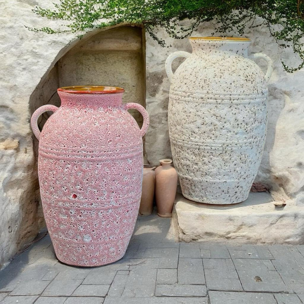 Bình hoa gốm sứ, bình gốm cắm hoa lọ hoa Bát Tràng dáng lồng đèn, đồ decor trang trí quán caphe stdio