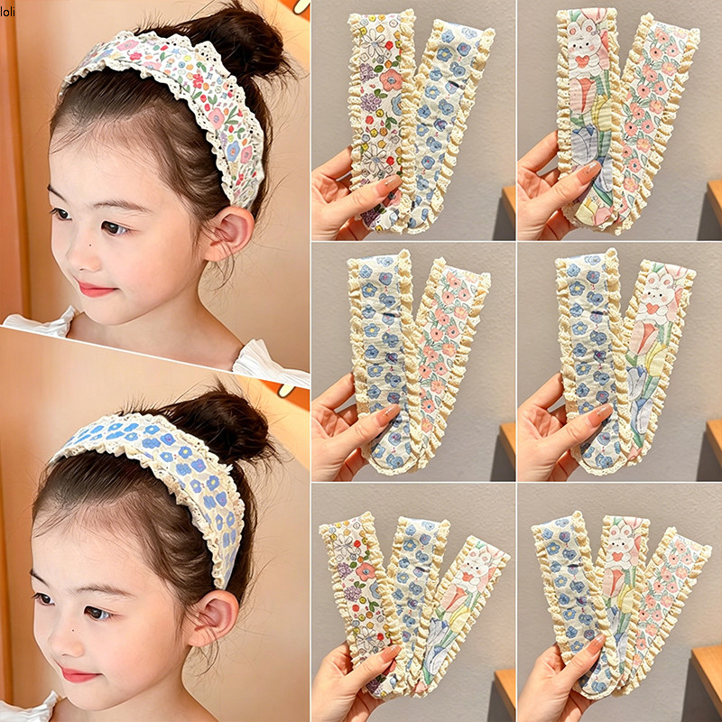 💋loli💋Băng Đô Miếng Dán Tóc Velcro Magic Dán Hoa Dễ Thương Thời Trang Hàn Quốc - Phụ Kiện Tóc