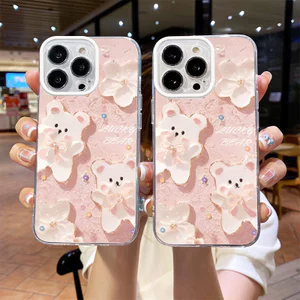 Ốp lưng iPhone chống sốc hoa trong suốt iP-7/8Plus/XSMax/11/12/13/14/15/16/17/Pro/ProMax