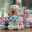 HFTOY Núm Vú Giả Gấu Tình Yêu Dạ Quang Đồ Chơi Móc Khóa Mặt Dây Chuyền Hộp Mù Ghi Âm Thanh Nhựa Dạ Quang Gấu Bông Mặt Dây Chuyền Cô Gái Quà Tặng ~