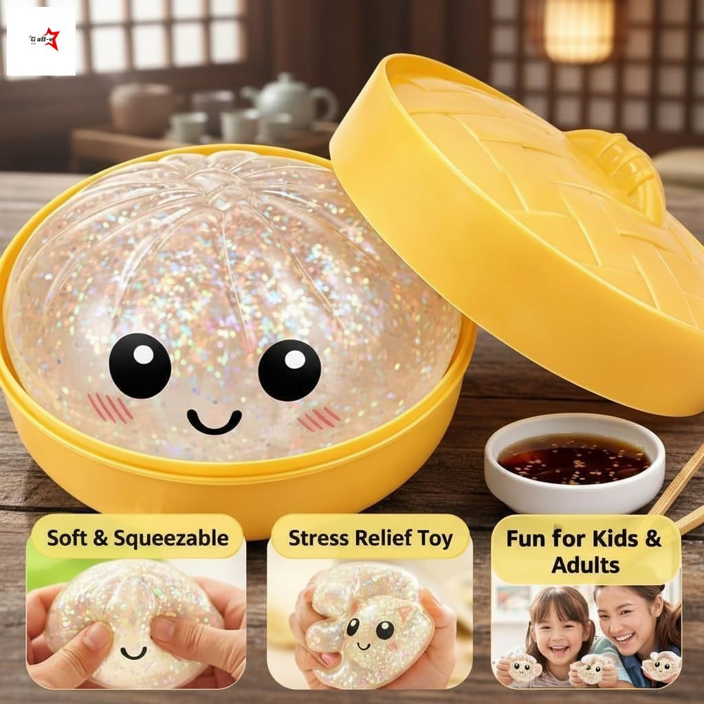 Đồ chơi giảm căng thẳng hình dạng Bun mô phỏng dễ thương - Pinch mềm không dính vui nhộn cho sự nhàm chán