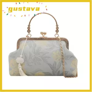 Túi đeo vai thêu GUSTAVA, Túi xách thêu Polyester, Túi vuông nhỏ phong cách thời trang Đảng