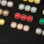 Phong Cách Trung Hoa Sườn Xám Nút Kim Loại Opal Trang Trí Retro Tấm Nút Phụ Kiện Trang Trí Phụ Kiện Phong Cách Trung Hoa Handmade 6.7