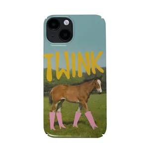 Ốp Điện Thoại Ngựa Giày Màu Hồng Thích Hợp Cho IPhone 7 8 PLUS 16 E 11 12 PRO 13 14 15 ProMax XR XSMAX 17 AIR Film Shiny Hard Case QYJS Art