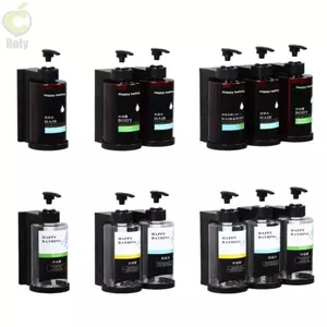Chai đựng nước súc thân dầu gội ROLY, Chai dầu gội rỗng màu hổ phách 300ML, có máy bơm Chai tắm treo tường dung tích lớn