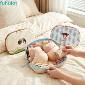 Túi đựng đồ du lịch FUHUIOT, Túi dây kéo Túi đựng đồ lót chống thấm nước, Tiết kiệm không gian Túi Polyester dung tích lớn Tất phân loại Túi du lịch tại nhà
