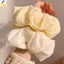 < YEI > Scrunchie Mềm Lớn 1 2 Chiếc Nữ Bé Gái Thanh Lịch Màu Trơn Tóc Phụ Kiện Co Giãn Cho Công Sở Và Trang Phục Thường Ngày Mới