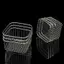 Giỏ thoát nước bằng không gỉ 304 Giỏ đựng đồ nhà bếp gia đình Giỏ đựng rau quả vuông Giỏ đựng mỹ phẩm [VN]