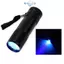 E-WOITD 1 / 2 / 5 Chiếc Đèn Tím Chuyên Nghiệp Chống Trượt 395nm Balight Di Động Đèn Pin Tia Cực tím Tiện Ích 9LED Đèn Pin Mini Có Dây E-WOITD