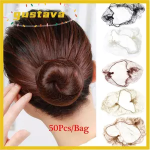 GUSTAVA 50 Cái Dụng Cụ Tạo Kiểu Tóc Giả Lưới Mịn Phụ Kiện Tóc Bun Cover