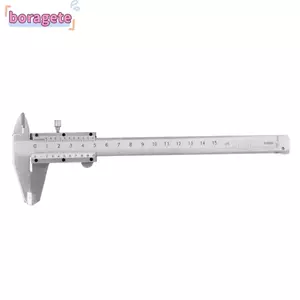 Thước kẹp Vernier BORAGETE, Thước kẹp kỹ thuật số không phải bằng thép Carbon chính xác 0,02mm, Độ chính xác cao Phạm vi 0-150mm bền bỉ Đồng hồ đo micromet bên trong Đo bước sâu bên trong