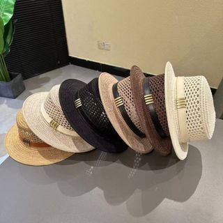 Cũ Phong Cách Tiền Rỗng Flat Top Mũ Nữ Mùa Hè Retro Đi Biển Chống Nắng Kỳ Nghỉ Mũ Chống Nắng Thoáng Khí Tất Cả Trận Đấu Mũ Rơm 2026-6-8