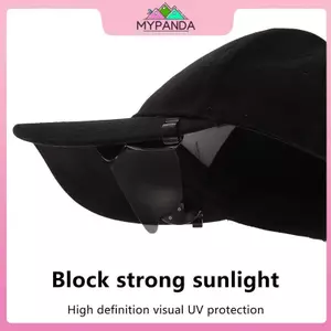 MYPANDA 1 Mũ kẹp có thể điều chỉnh Kính râm thể thao Nắp lật chống tia cực tím Kính râm phân cực Kẹp trên mũ Kính đi xe đạp.