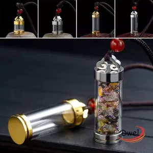 DWEL Nước Hoa Lọ Vòng Cổ, Máy Khuếch Tán Tinh Dầu Tưởng Niệm Trang Sức Chúc Chai Mặt Dây Chuyền, Hương Liệu Vàng Bạc Trong Suốt Tro Urn