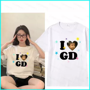 SY3 GD G-DRAGON Áo thun mùa hè KPOP Tay ngắn Top Bigbang VIP người hâm mộ quà tặng YS3