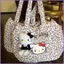 SQ11 Phong Cách Hàn Quốc Hello Kitty Da Báo In Túi Tote Đi Lại Dung Tích Lớn