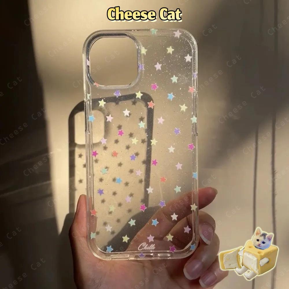 Ốp điện thoại ngôi sao nhiều màu sắc lấp lánh cho iPhone 15 14 13 12 11 16 17 Pro Max 17 Air Xs XR 7Plus