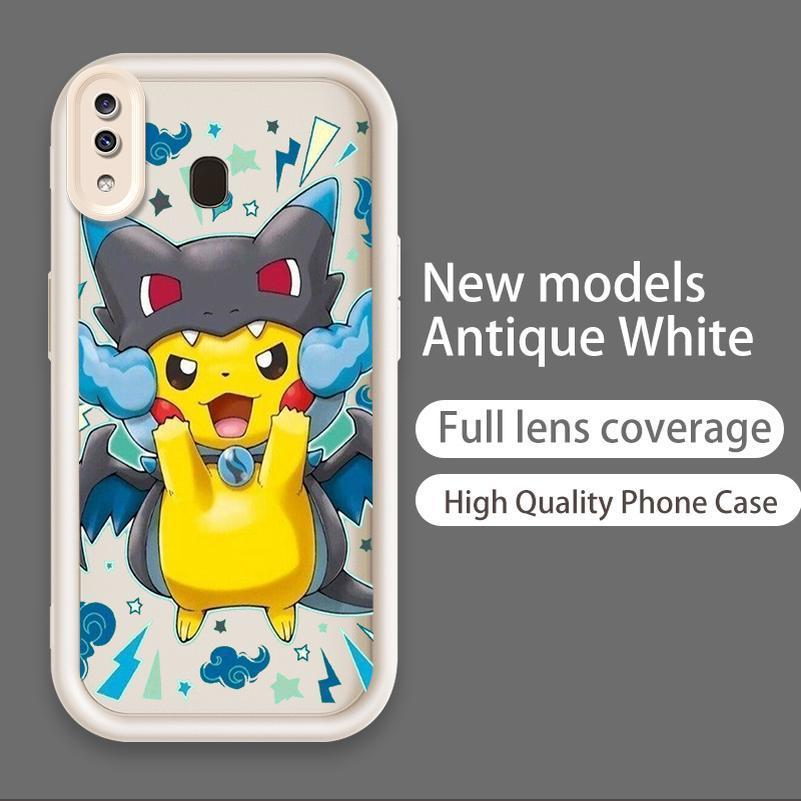 Vỏ Cho Samsung A20 A30 Hoạt Hình Silicon Điện Thoại Thông Minh Mềm TPU Pikachu Bulbasaur Pokémon Angel Eye Vỏ Điện Thoại Chống Sốc