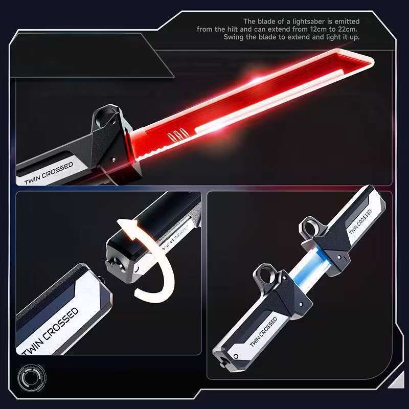 【🇻🇳Có sẵn kho】Đồ chơi Lightsaber hai cánh mát mẻ có thể thu vào Đồ chơi lưỡi dao lật lật Đồ chơi sáng tạo Đạo cụ dự tiệc giải nén Đồ chơi cậu bé Quà tặng