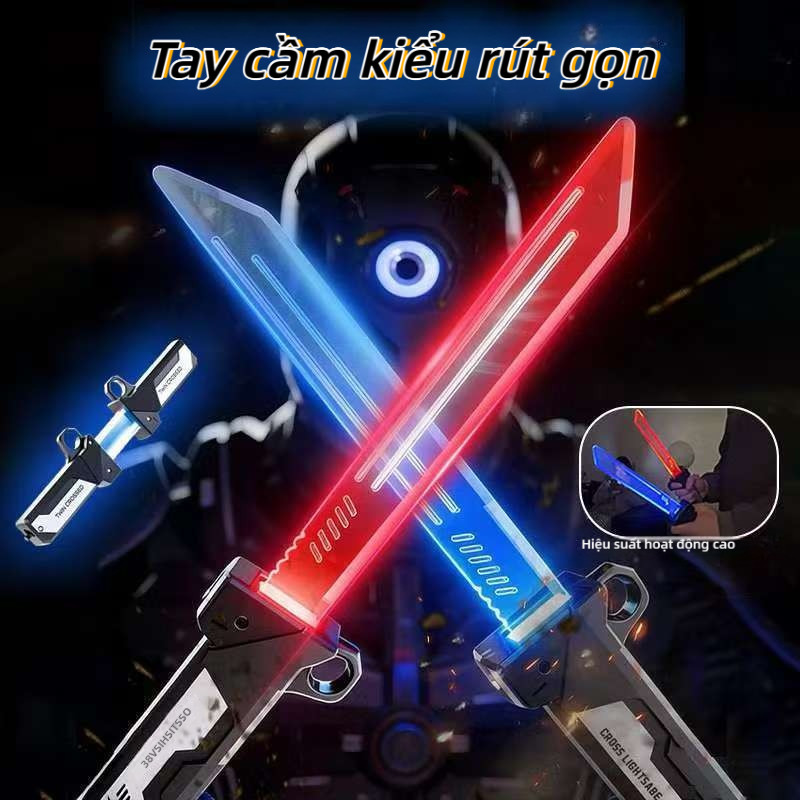 【🇻🇳Có sẵn kho】Đồ chơi Lightsaber hai cánh mát mẻ có thể thu vào Đồ chơi lưỡi dao lật lật Đồ chơi sáng tạo Đạo cụ dự tiệc giải nén Đồ chơi cậu bé Quà tặng