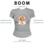 BOOM Áo Baby Tee Nữ Cotton Ôm Body-Áo Thun Ngắn Tay Y2K In Hình PhongCách Mùa Hè, Cổ Tròn Hàng Đầucách hàn quốc phong222
