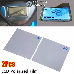 FANIELLAPOWELL 2 Phim phân cực LCD, Phim màn hình hiển thị 9x9cm đa năng, Màn hình hiển thị hình ảnh Phim LCD đa năng cho đồng hồ Pin điện thoại di động trên ô tô