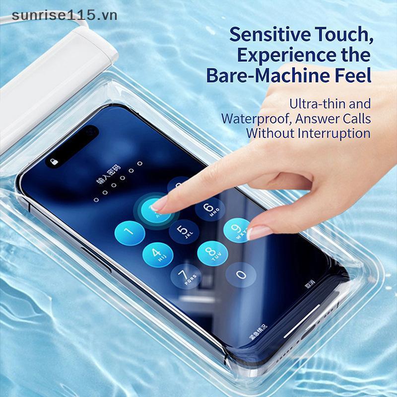 Túi đựng điện thoại chống nước đa năng SRVN Thiết kế trong suốt với dây đeo đeo chéo an toàn Lý tưởng để bơi lội và chèo thuyền.