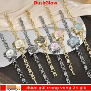 Đồng hồ nữ DUSKGLOW, Đồng hồ đeo tay nữ hợp kim phong cách sáng tạo, Đồng hồ đeo tay ngôi sao sang trọng có thể điều chỉnh thanh lịch Dịp ngày lễ