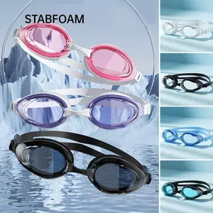 Kính mắt bơi STABFOAM, Kính bơi lội mùa hè bằng silicon chống thấm nước, Kính mắt có thể điều chỉnh chống sương mù Creative HD dành cho nam nữ