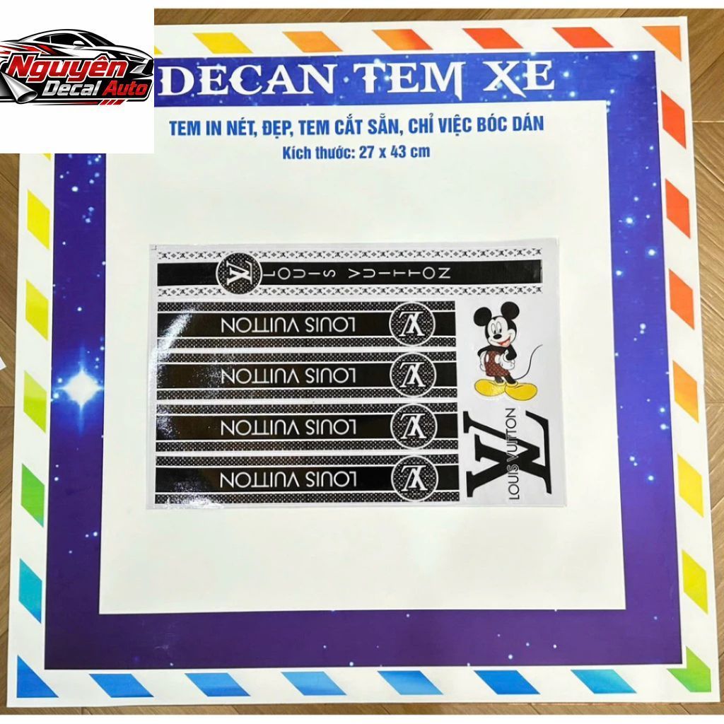 Bộ Tem Dán Xe Điện Lvvi dán xe K1,VC,V1 Tem 3 lớp, không ảnh hưởng đến màu sơn của xe