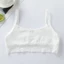 YOLOGO Áo ngực bé gái tuổi teen, Quần lót ren nơ không dây cho bé gái, Cotton mềm mại chất lượng cao Thoải mái thoáng khí thể thao Áo Vest tập luyện Maiden