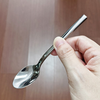 Thép không gỉ Thìa nhỏ tay cầm vuông, bộ đồ ăn gia đình, dùng tráng miệng/cà phê